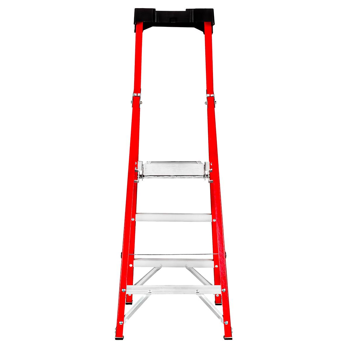 Excel Electricians Fibreglass Platform Step Ladder 3 Tread 1.34m EN131