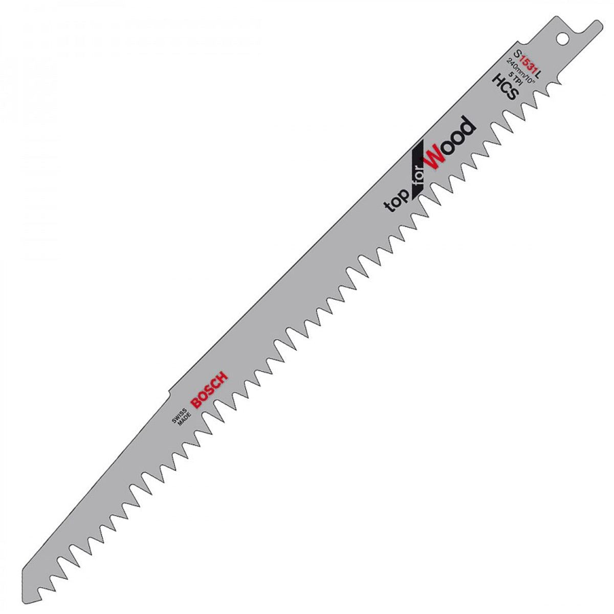 Bosch S1531L Reciprocating Saw Blades For Wood Sharp & Fast Cut Pack of 5 - 2608650676