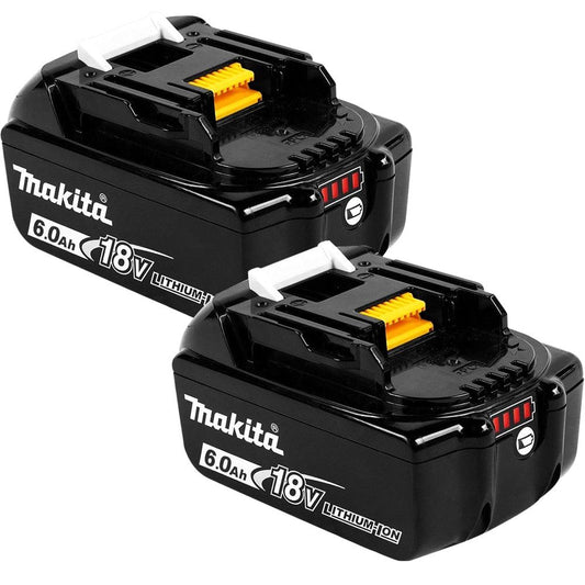 Makita BL1860B x 2 18V LXT Li-ion 6.0Ah Genuine Battery 197422-4 Pack of 2