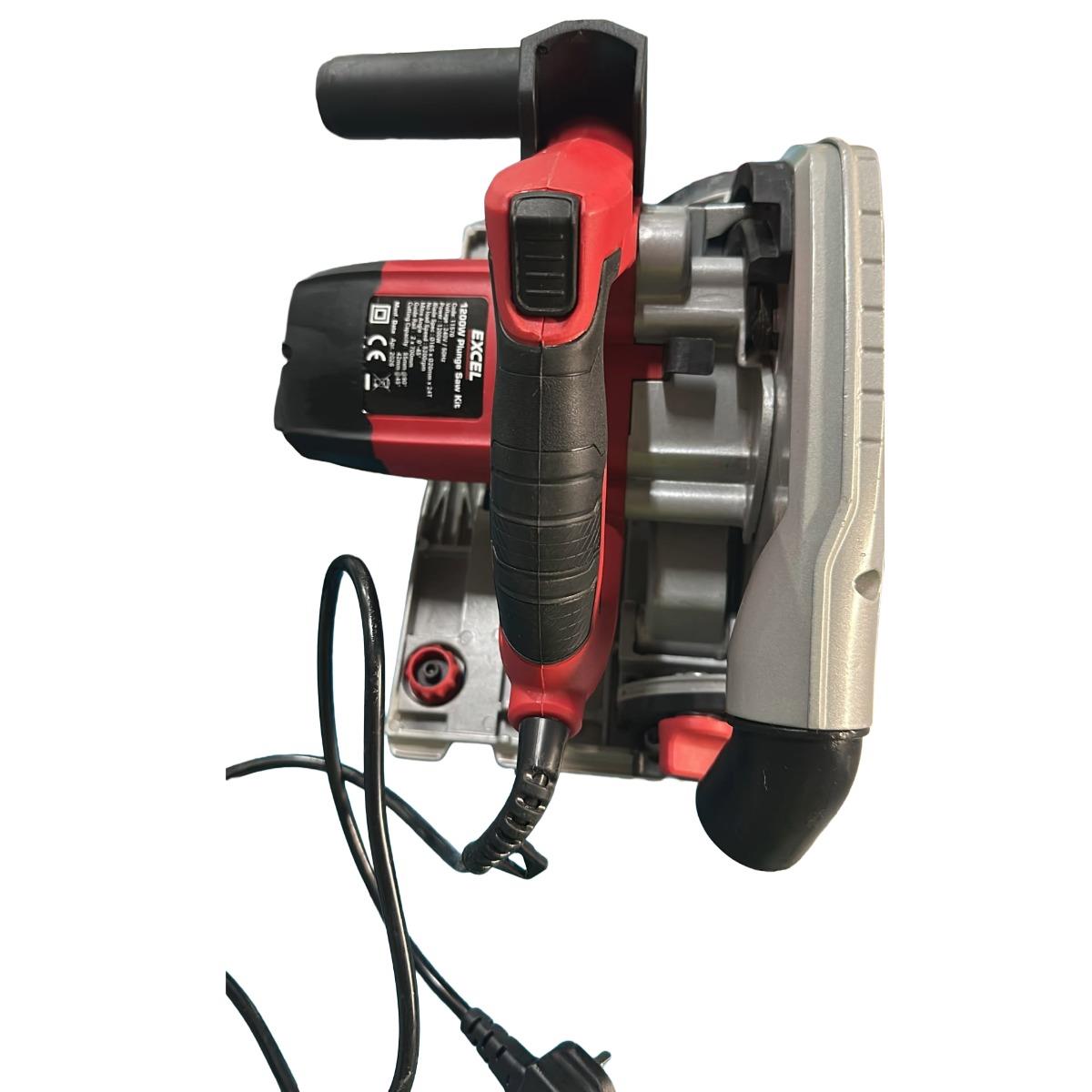 Excel 165mm Plunge Saw 1200W/240V with Guide Rail Set Item Condition Used