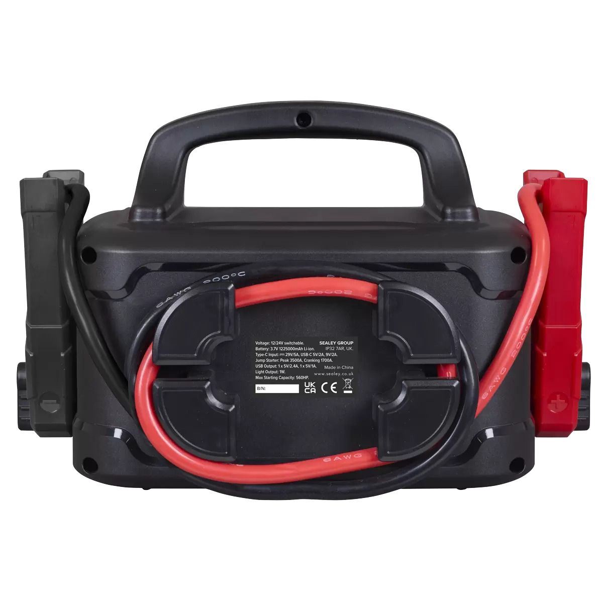 Sealey SL36S 12/24V Lithium Jump Starter Power Pack 3500A for High Power Vehicle Start