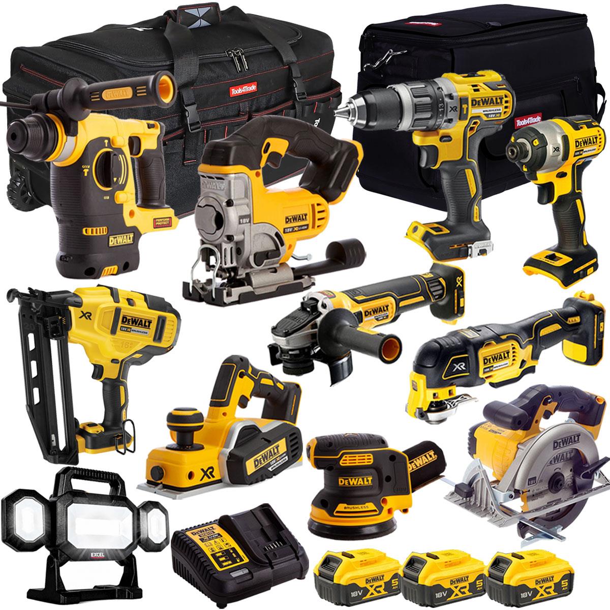 Dewalt 18V 11 Piece Power Tool Kit with 3 x 5.0Ah Battery & Charger T4TKIT-917