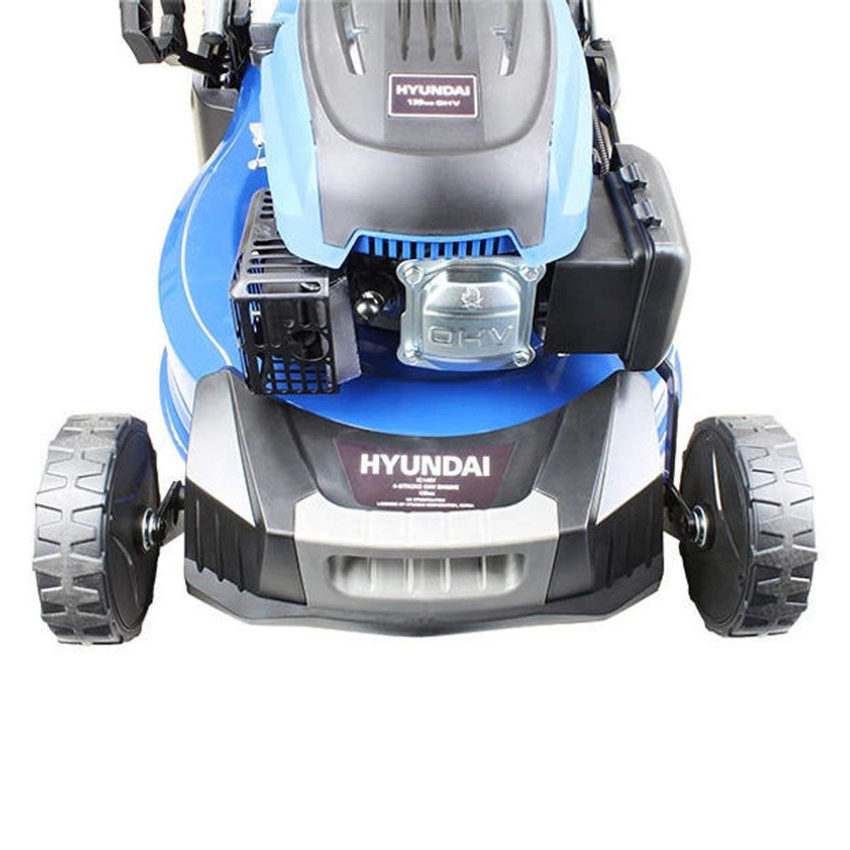 Hyundai HYM480SPER 48cm Self-Propelled Electric Start Petrol Rear Roller Lawnmower 139cc Engine & 25-75mm Cuts