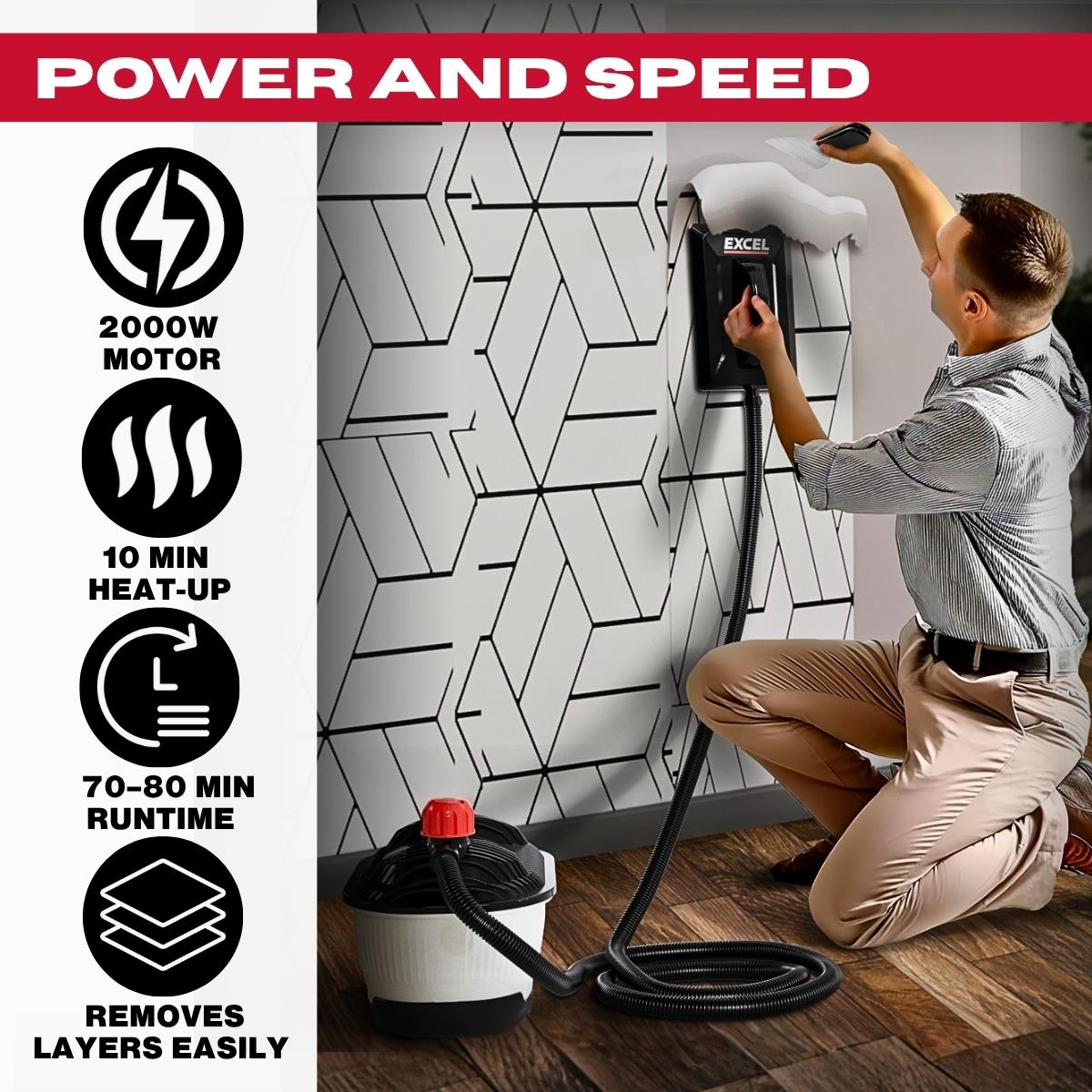 Excel 2000W Electric Wallpaper Steamer Stripper 240V