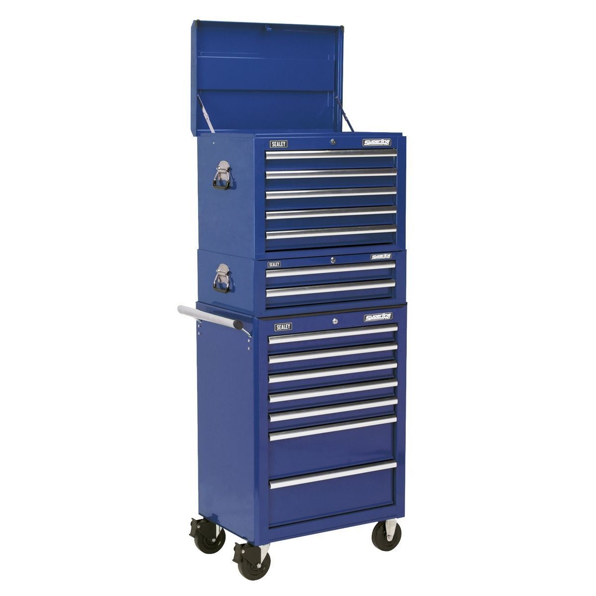 Sealey APSTACKTC 14 Drawer Topchest Rollcab Combination Ball Bearing Slides