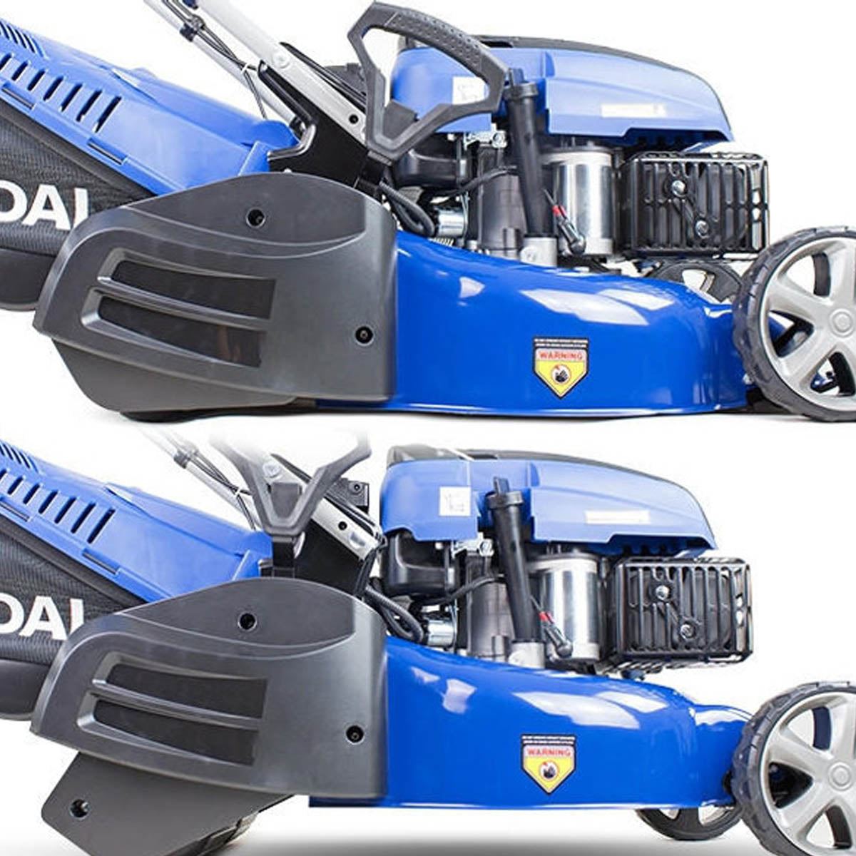 Hyundai HYM430SPER 43cm Electric-Start Self-Propelled Petrol Roller Lawnmower 139cc Engine & 25-75mm Cuts