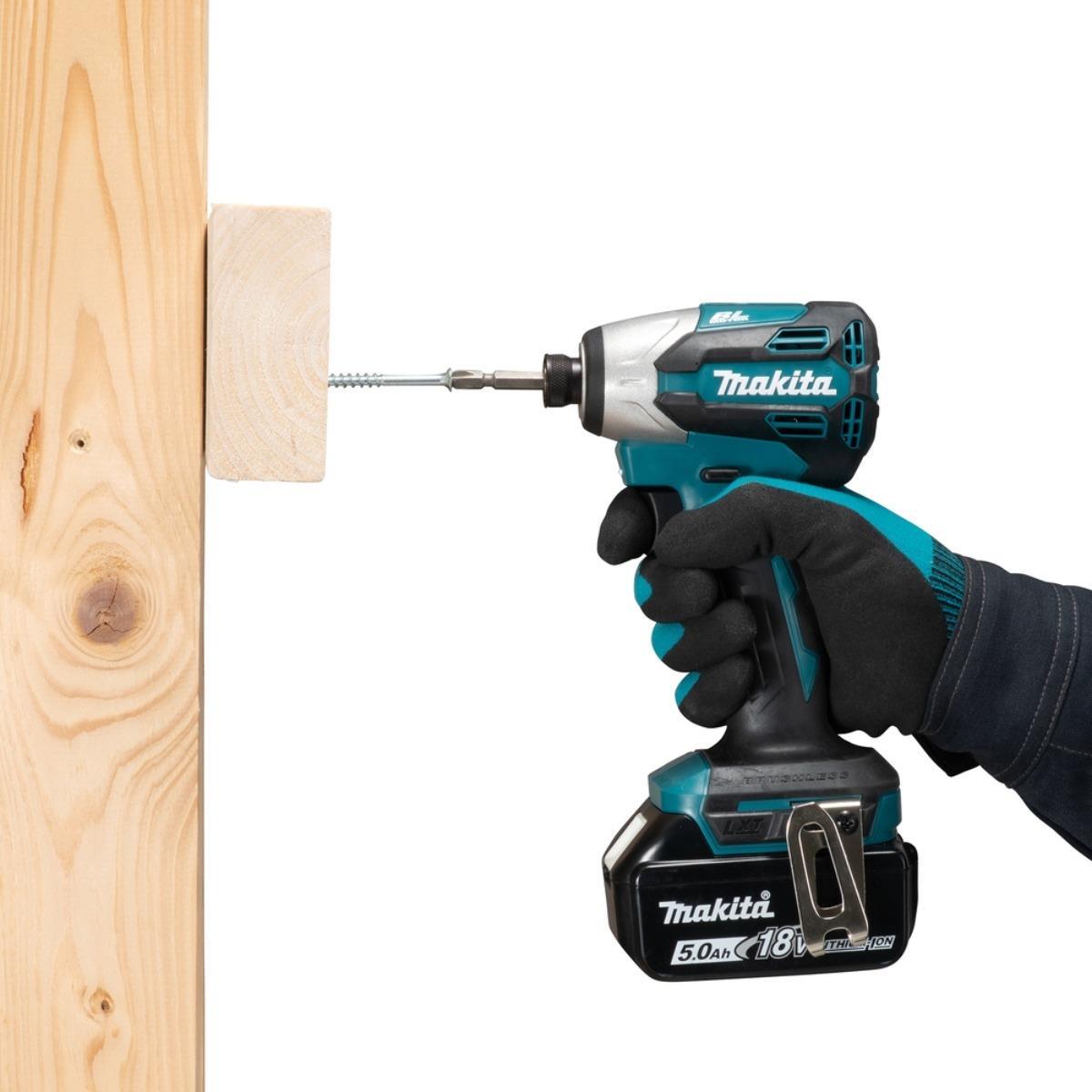 Makita DLX2578TJ 18V LXT Brushless Twin Pack Combi Drill & Impact Driver with 2 x 5.0Ah Batteries, Charger & Case