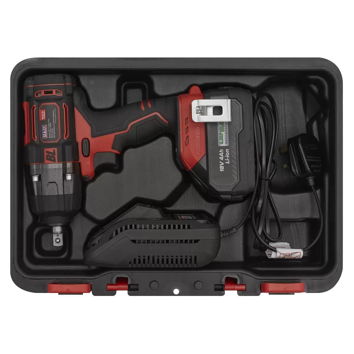 Sealey CP650LI 18V Cordless Brushless Impact Wrench 1/2