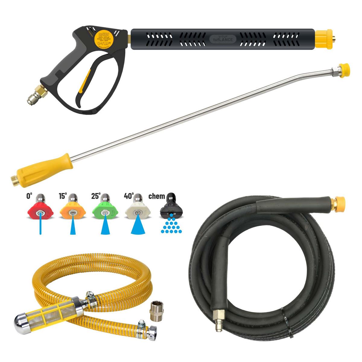 V-TUF DD130 15L/min Industrial 13HP Honda Driven Petrol Pressure Washer 4350psi & 300Bar