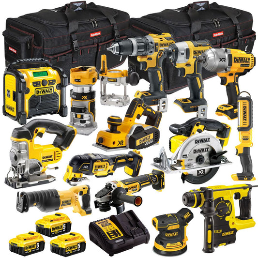 Dewalt 18V 14 Piece Power Tool Kit with 3 x 5.0Ah Battery & Charger T4TKIT-488