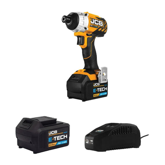JCB 21-18BLID-5X-B 18V Brushless Impact Driver with 1 x 5.0ah battery and charger