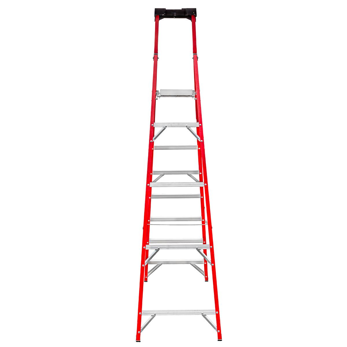 Excel Electricians Fibreglass Platform Step Ladder 8 Tread 2.51m EN131