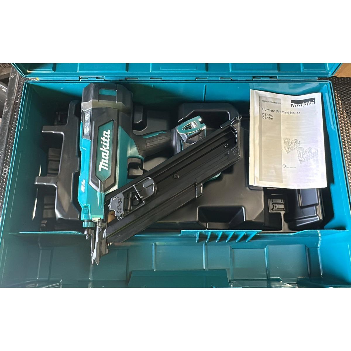 Makita DBN900ZK 18V LXT Brushless Framing Nailer With Carrying Case Item Condition Seller Refurbished