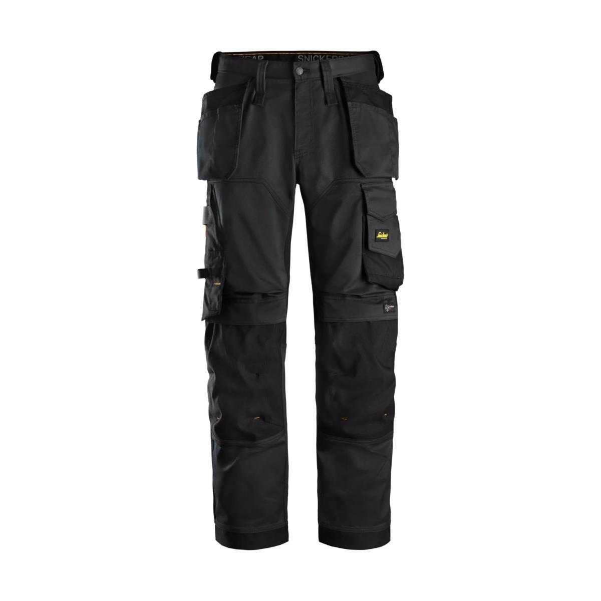 Snickers AllroundWork Stretch Loose Fit Trousers with Holster Pockets Black - 32