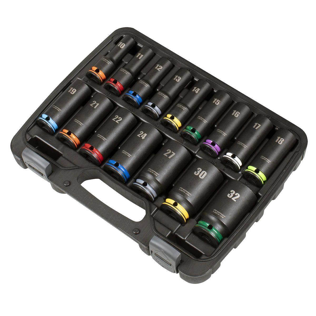 Sealey AK58170M Lock-On Deep Impact Socket Set 1/2