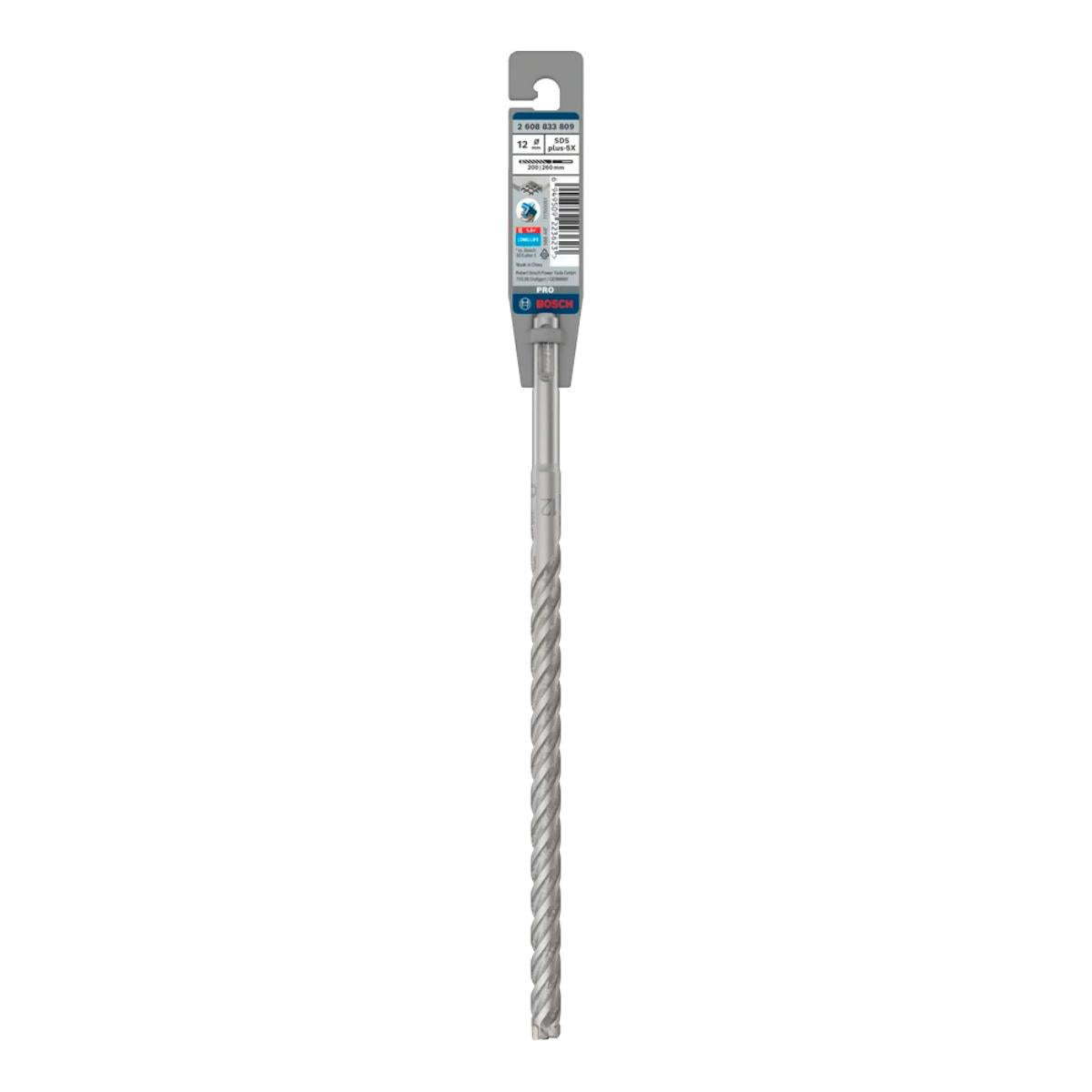 Bosch PRO SDS Plus-5X 12mm x 200mm x 260mm Hammer Drill Bit 2608833809