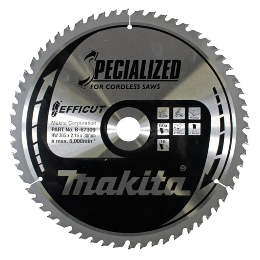 Makita B-67309 Efficut TCT Mitre Saw Blade 305mm x 30mm x 60T