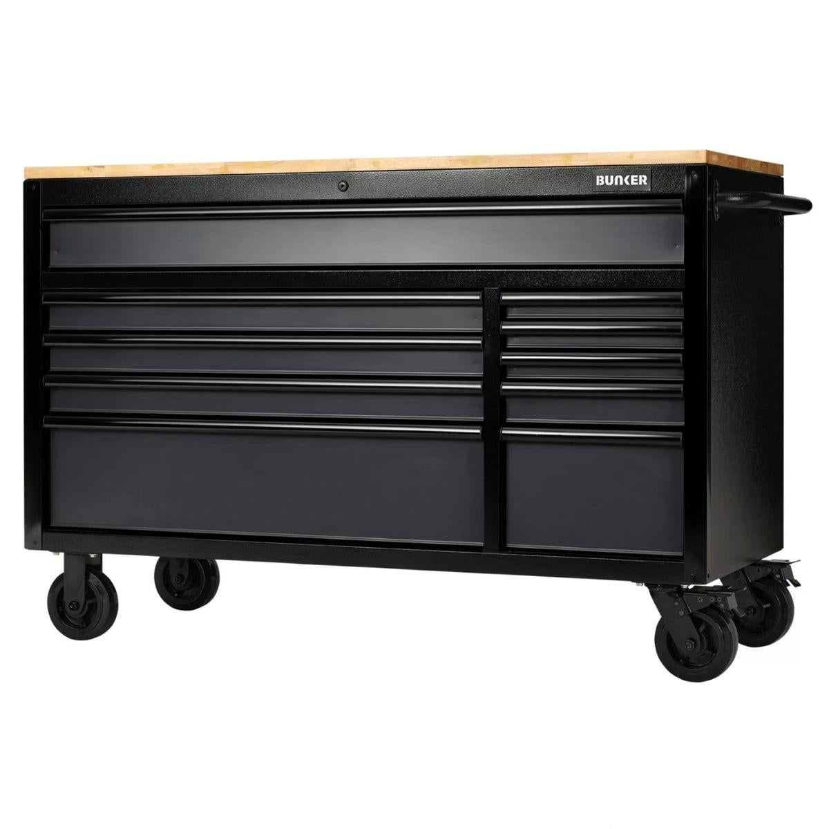 Draper B100-56G/FSC BUNKER 10 Drawer Workbench Roller Tool Cabinet, 56 Inch Grey 27220