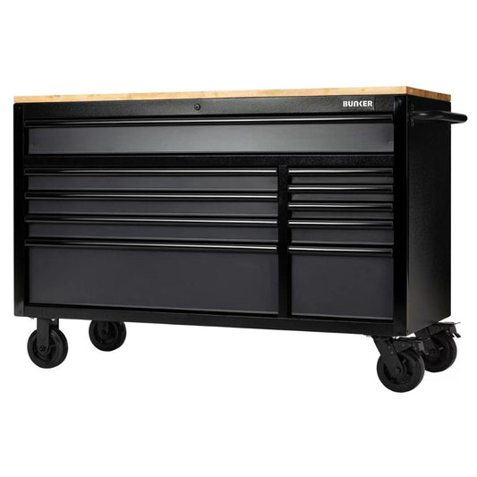 Draper B100-56G/FSC BUNKER 10 Drawer Workbench Roller Tool Cabinet, 56 Inch Grey 27220