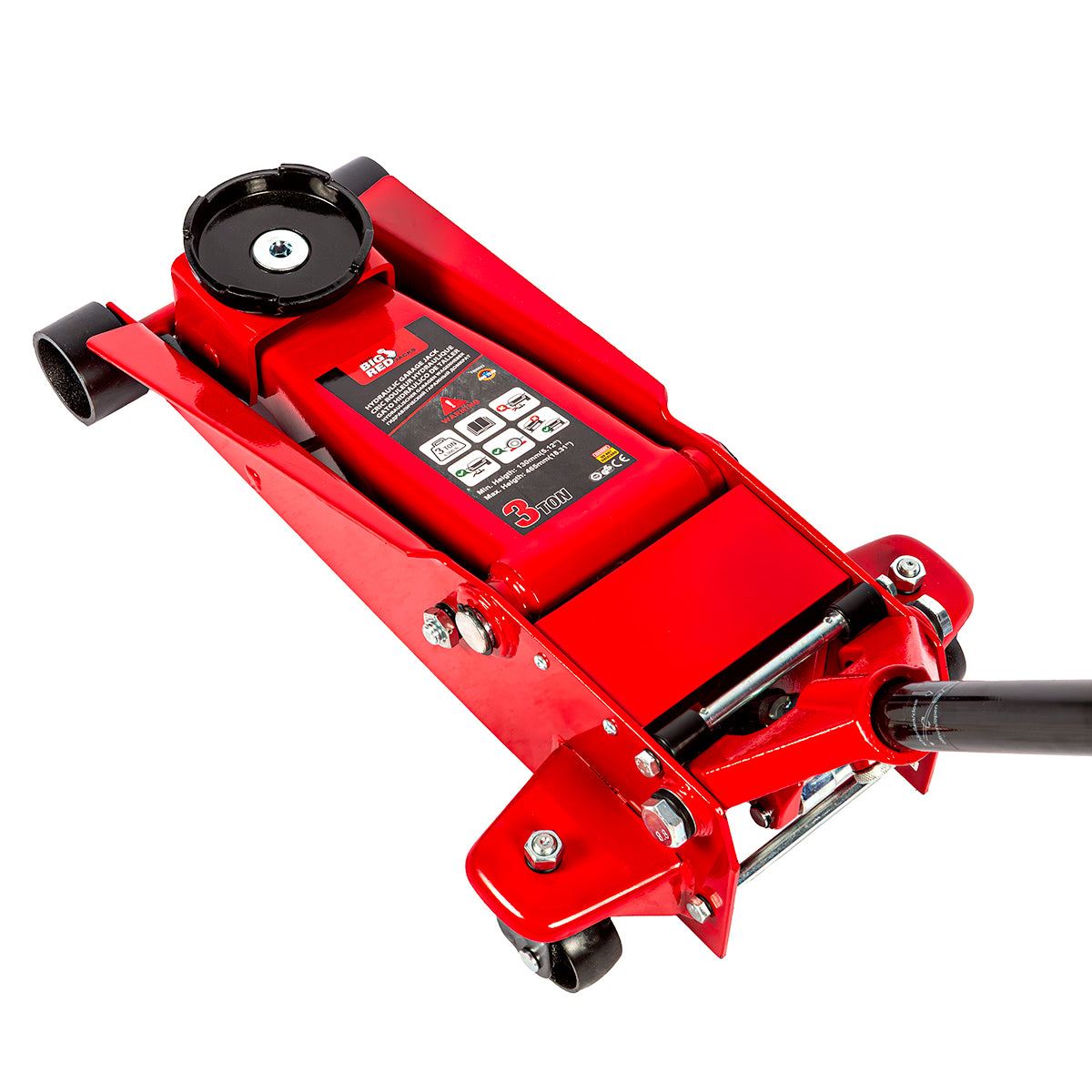 Big Red Torin 3-Ton Hydraulic Jack with Dual Pump Lifting Range 130-465 mm