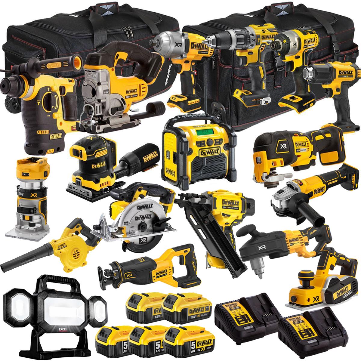 Dewalt 18V 18 Piece Combo Kit with 5 x Batteries & Charger T4TKIT-1311