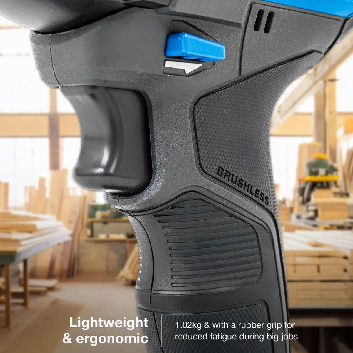 Hyundai S01-T2B 20V Cordless 65Nm Hammer Drill and 230Nm Impact Driver Brushless Kit With 2 x 2.0Ah Li-ion Batteries and 2A Charger