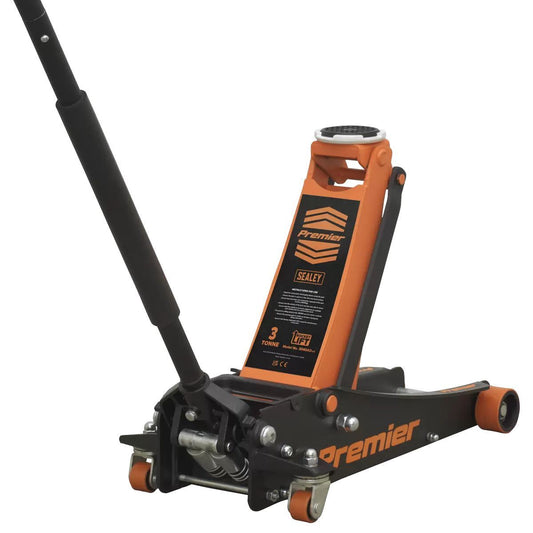 Sealey 3040AO Premier Trolley Jack 3 Tonne Ton Rocket Lift Orange Car Van Garage