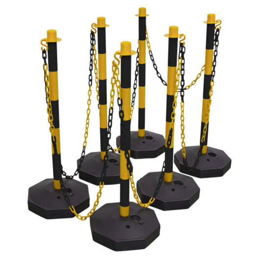 Sealey BYSBKIT 25m Black/Yellow Post & Chain Kit