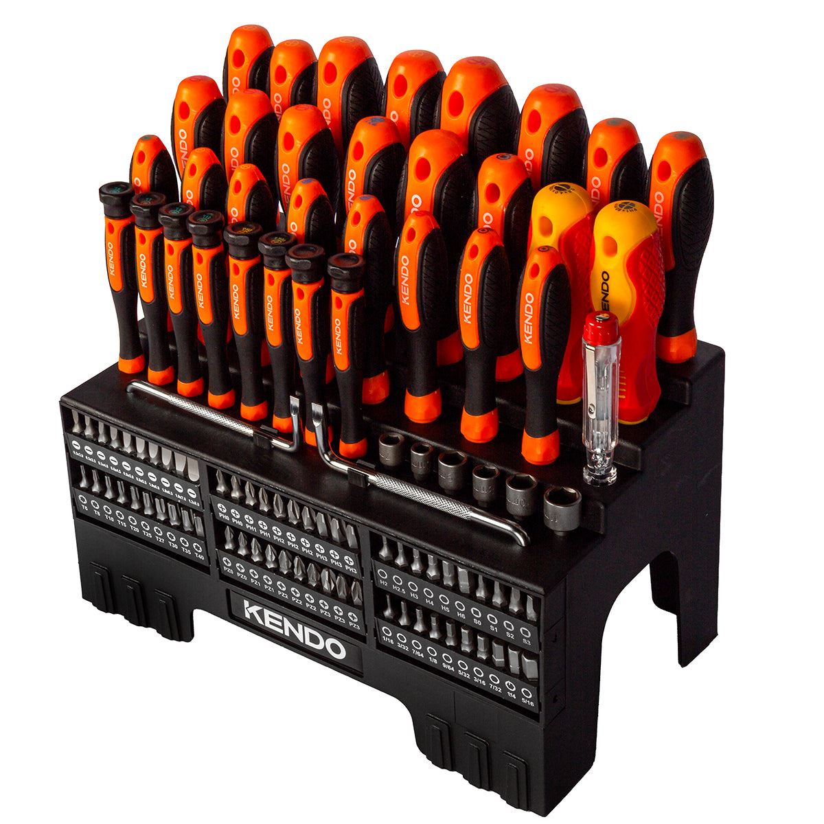 Kendo 101pc Screwdriver & Bit Set with Organiser Stand