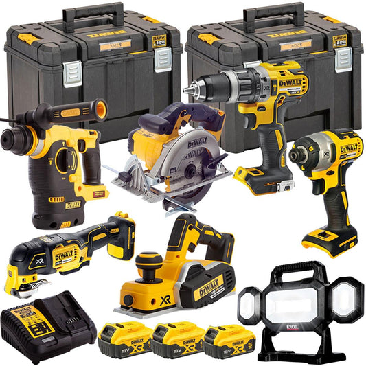 Dewalt 18V 7 Piece Power Tool Kit with 3 x 5.0Ah Batteries T4TKIT-438