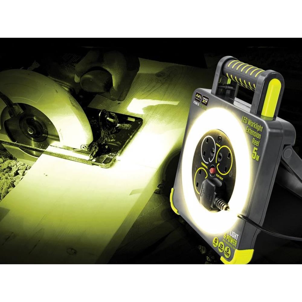 Masterplug Work Light Cable Reel 13A 4-Socket 5M 240V WLU05134SL-PX