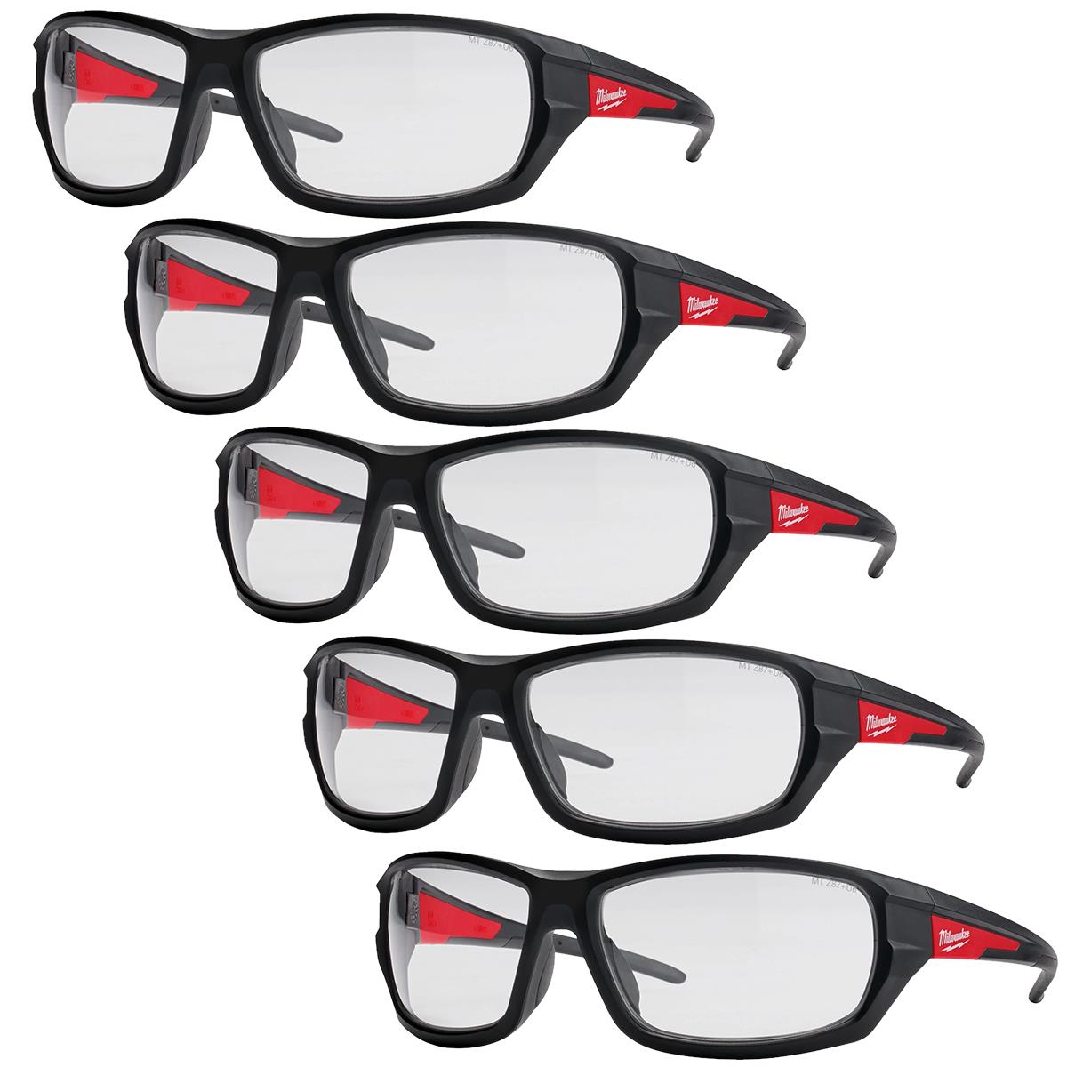 Milwaukee Performance Safety Glasses Clear 4932471883 Pack of 5