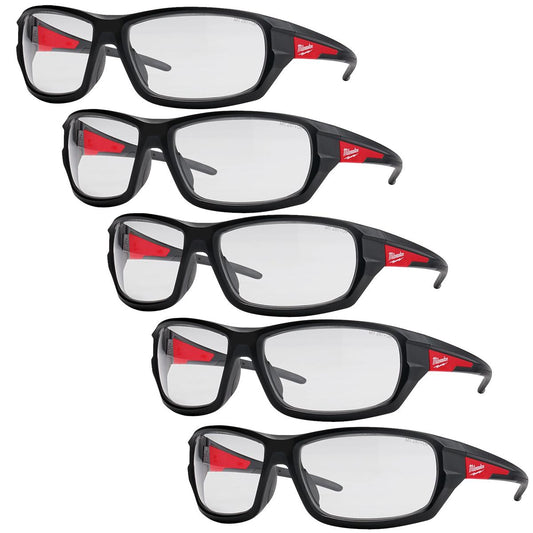 Milwaukee Performance Safety Glasses Clear 4932471883 Pack of 5