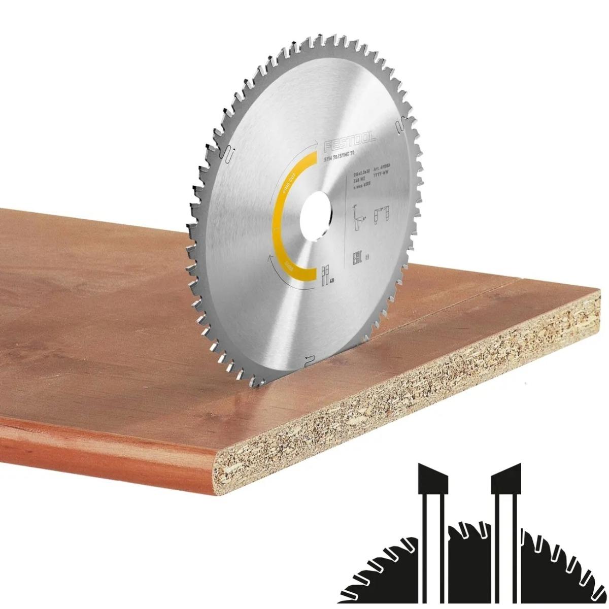 Festool 216mm x 2.3mm x 30mm 48T Fine Cut Wood Mitre Saw Blade - 491050