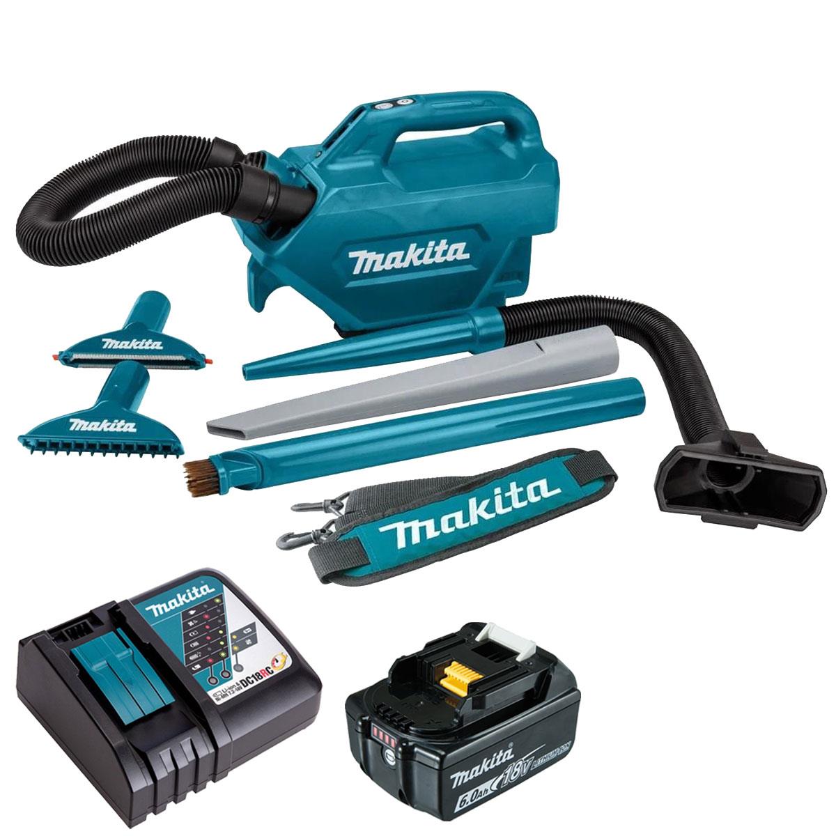 Makita DCL184Z 18V LXT Vacuum Cleaner with 1 x 6.0Ah Battery & Charger