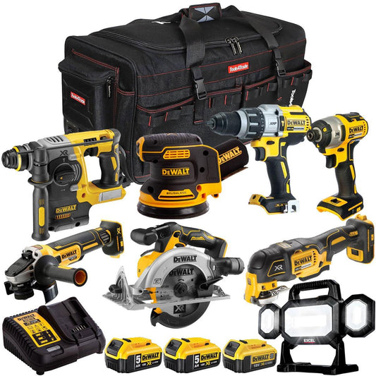 Dewalt 18V 8 Piece Combo Kit with 3 x Batteries & Charger T4TKIT-1943