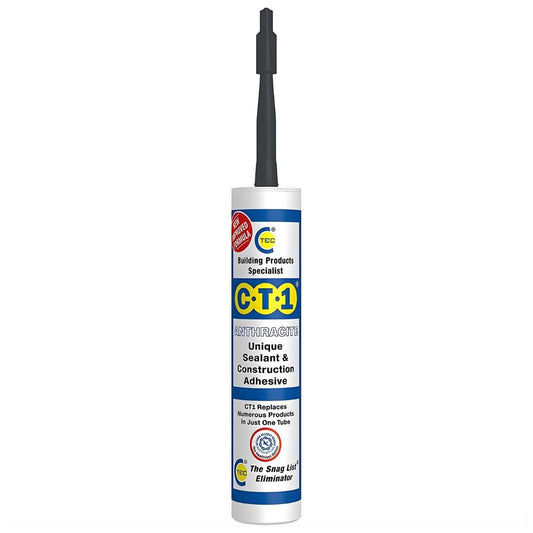 C-TEC CT1 290ml Unique Sealant & Construction Adhesive CT1535307 - Anthracite