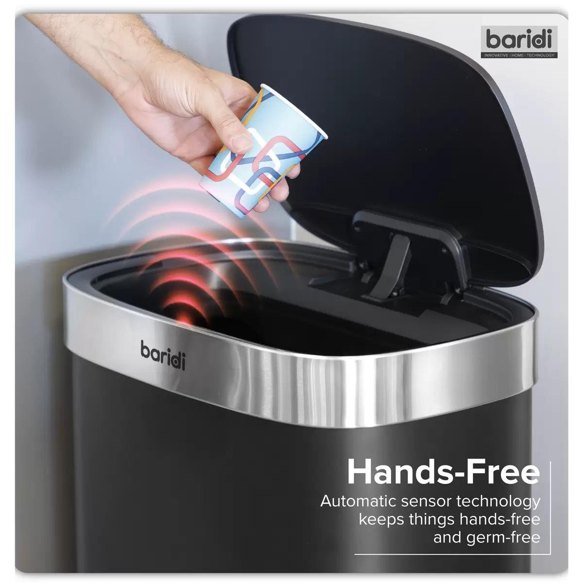 Sealey DH283 Baridi Sensor Bin 80L Black/Stainless Steel