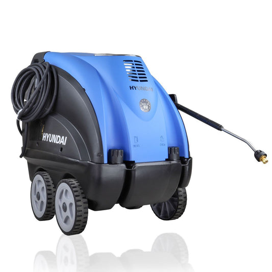 Hyundai HY155HPW-1 Hot Pressure Washer 110°C/2.8kW Commercial Triplex Power Jet Washer 2610psi & 180bar