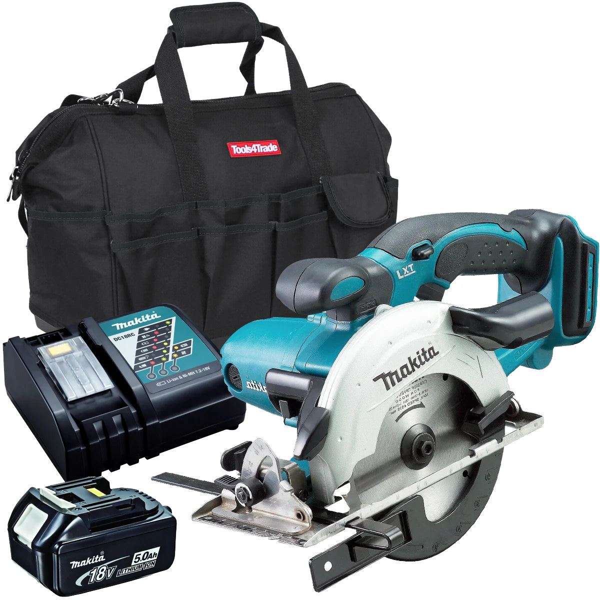 Makita DSS501Z 18V 136mm Circular Saw With 1 x 5.0Ah Battery Charger & Bag