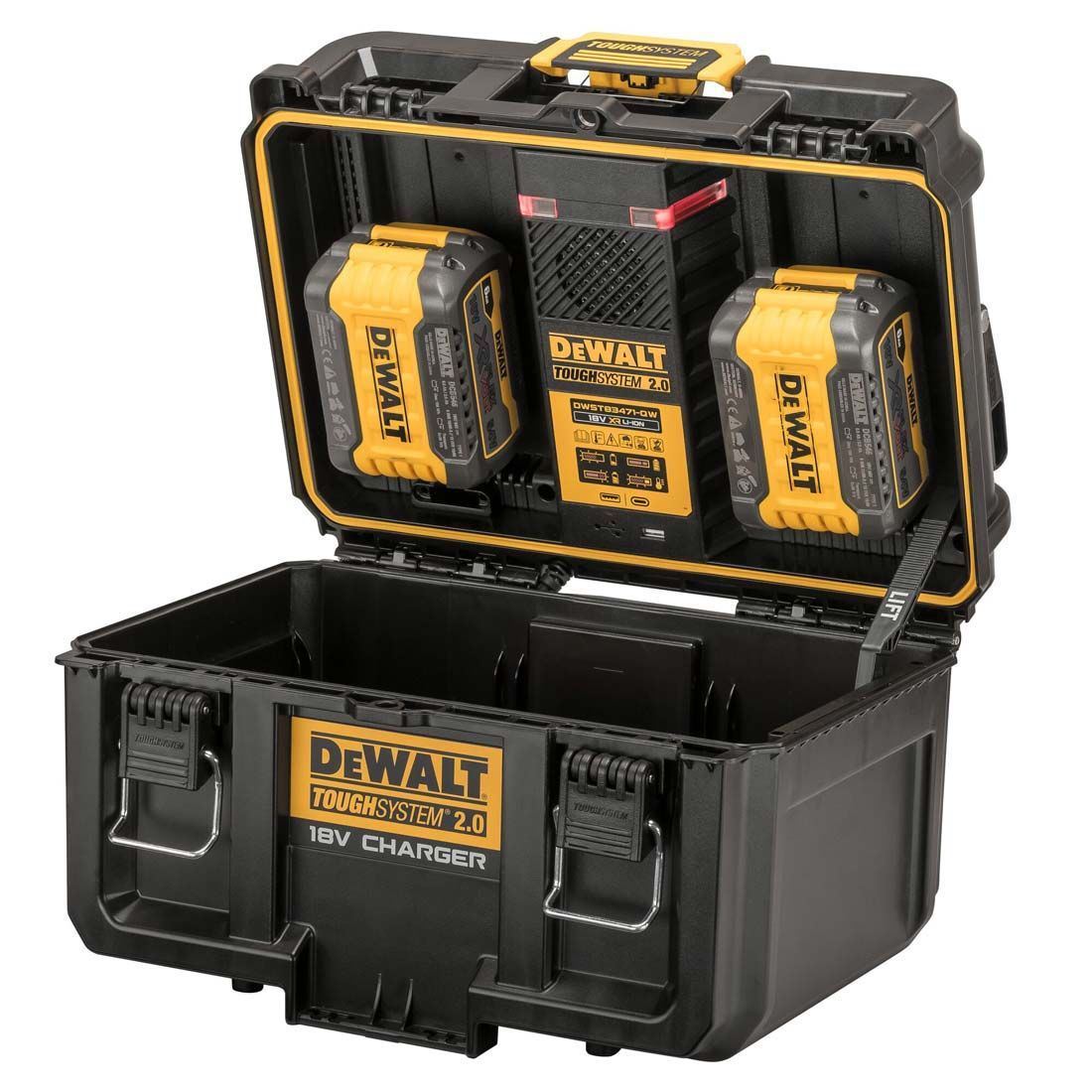 DeWalt DWST83470 Toughsystem 2.0 Charger Box with 2 x 5.0Ah DCB184 Battery