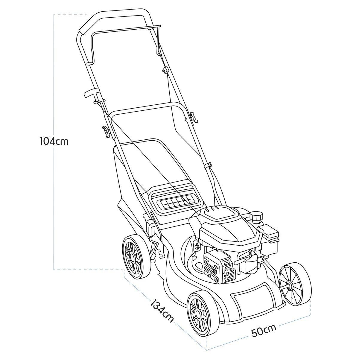 Sealey DG100 Dellonda 4-Stroke Hand-Propelled Petrol Lawnmower 132cc