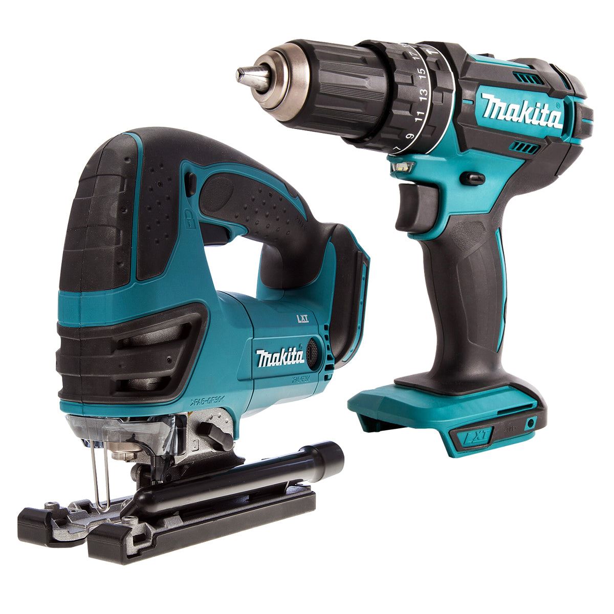 Makita 18V 2 Speed Combi Drill & Cordless Jigsaw T4TKIT-478
