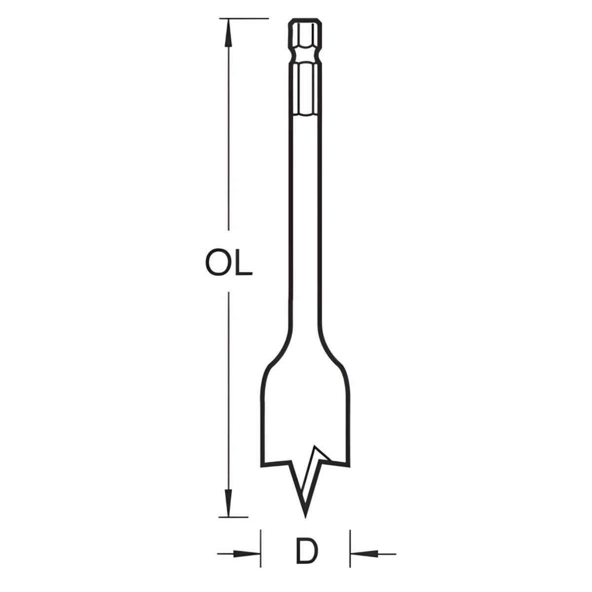 Trend SNAP/FB/25 Snappy Flat Bit 25mm