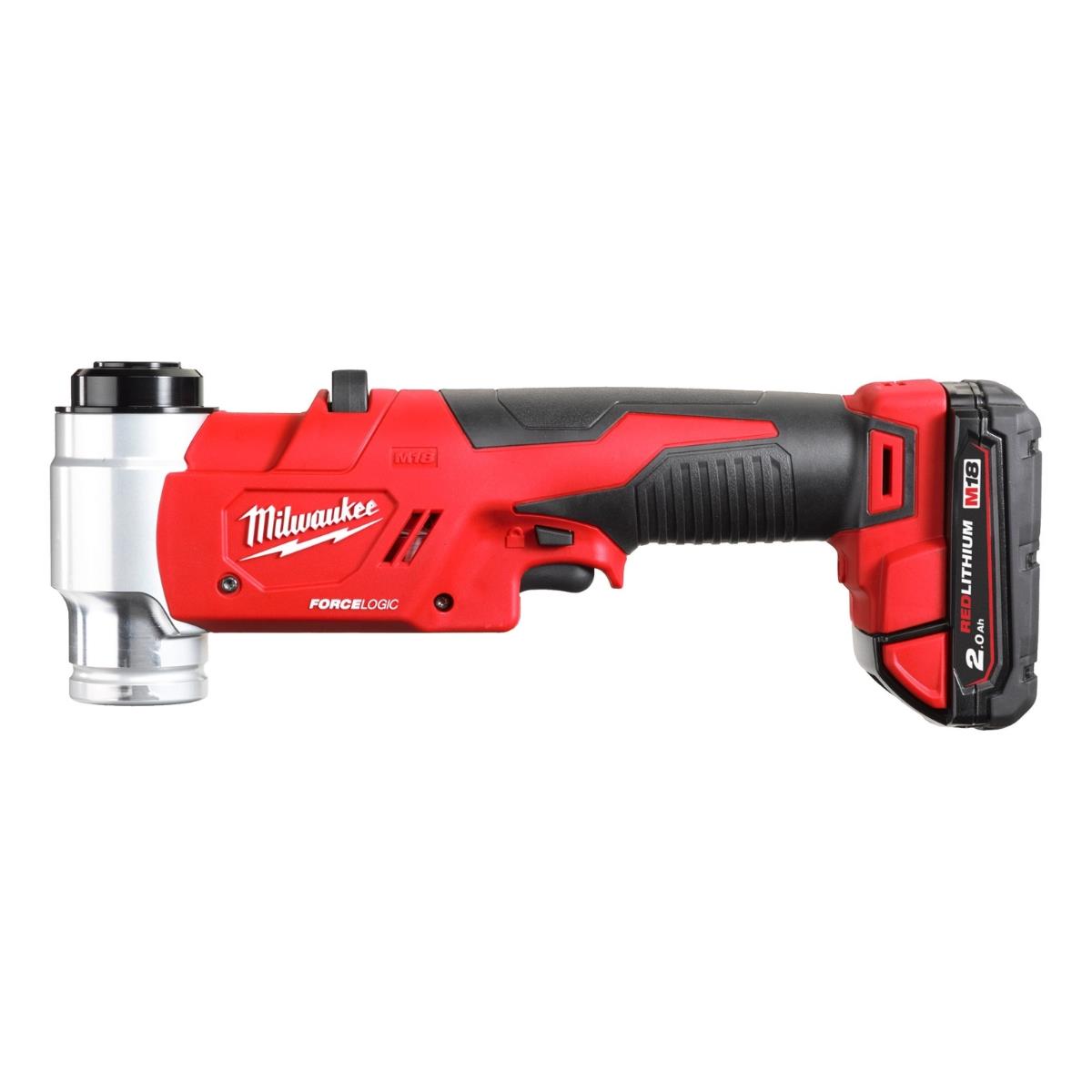 Milwaukee M18HKP-201CA 18V Brushless Force Logic Hydraulic Knockout Punch with 1 x 2.0Ah Battery Charger & Case 4933451205