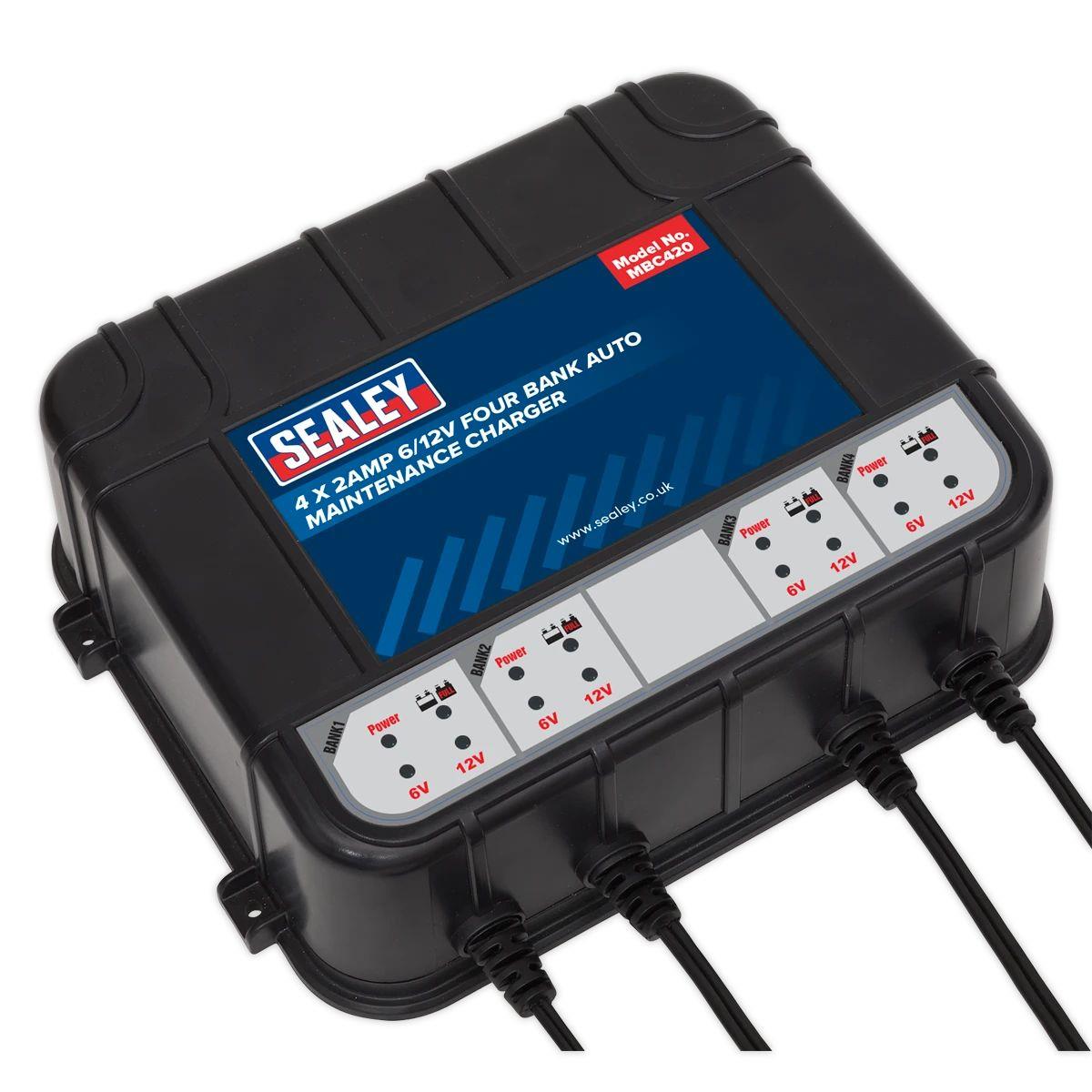 Sealey MBC420 6/12V Four Bank Auto Maintenance Charger