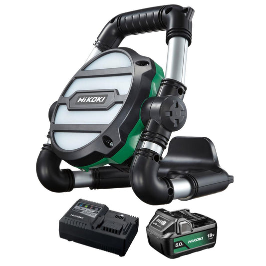HiKOKI UB18DGLL0Z 18V LED Work Light With 1 x 5.0Ah Battery & Charger