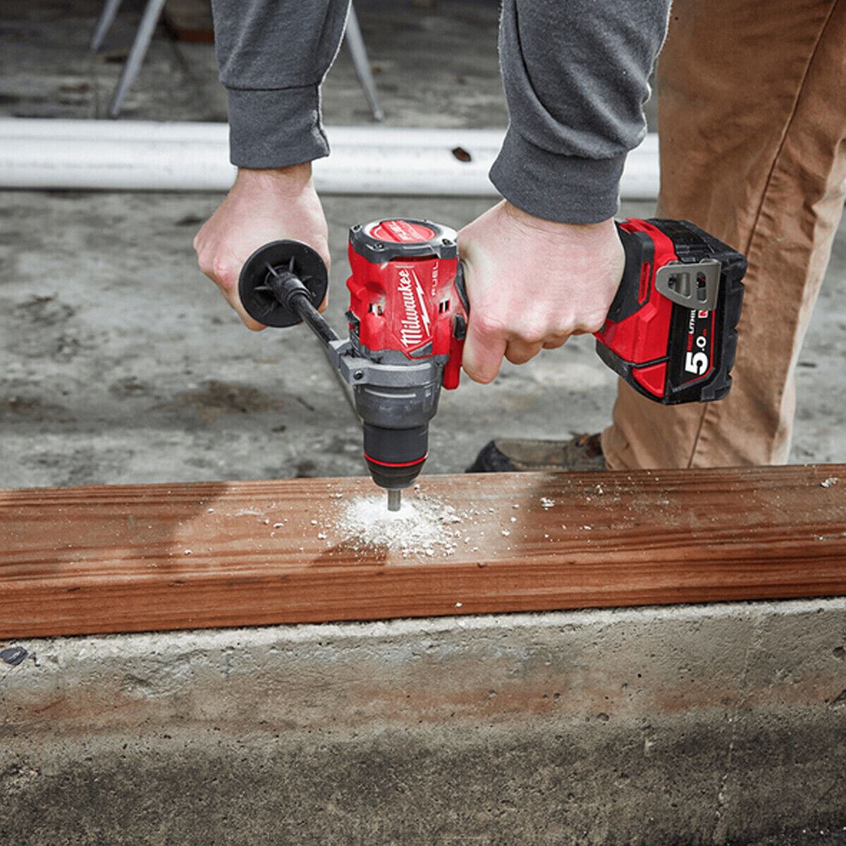 Milwaukee M18FPD3-0X 18V Fuel Brushless Combi Drill with 2 x 5.0Ah Batteries Charger & Case