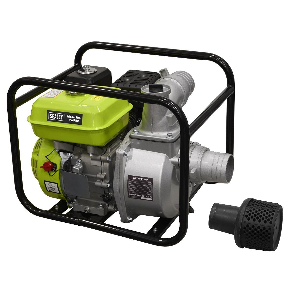 Sealey PWP80 Petrol Powered Water Pump 80mm 6.15hp 4-Stroke Engine