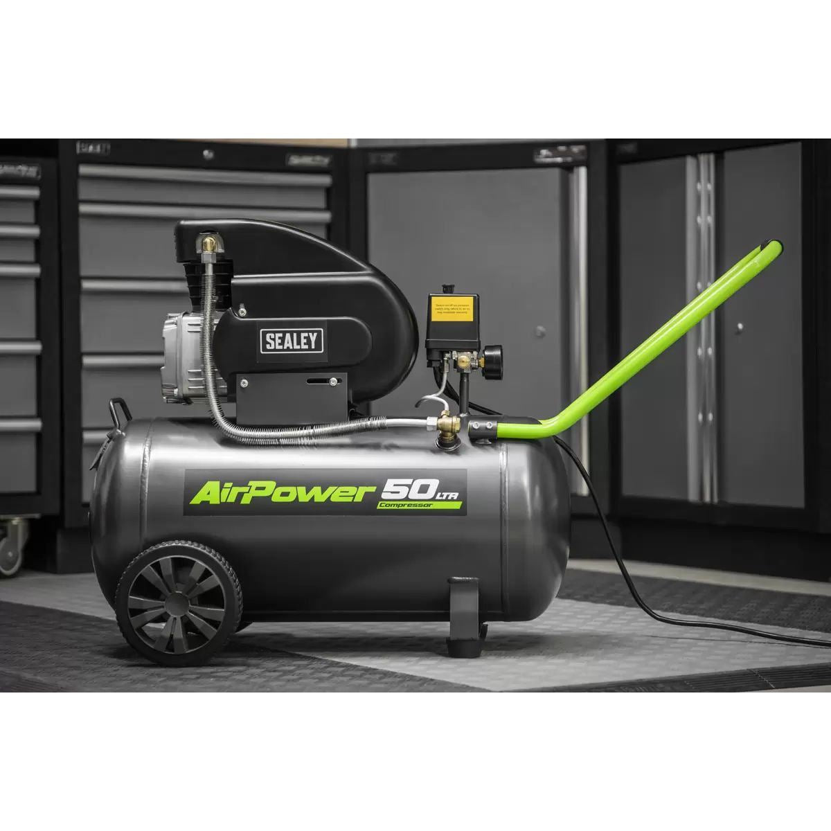 Sealey SAC5020EPK 50L Direct Drive Compressor with 4pc Air Accessory Kit 240V